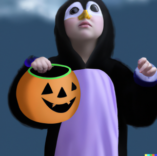 A Kid on Halloween
